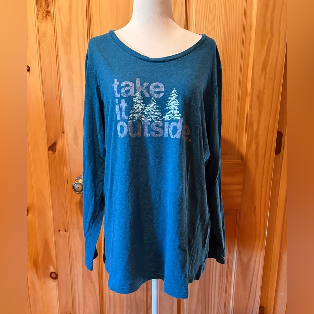 Columbia brand women's long-sleeve graphic t-shirt size 1X
